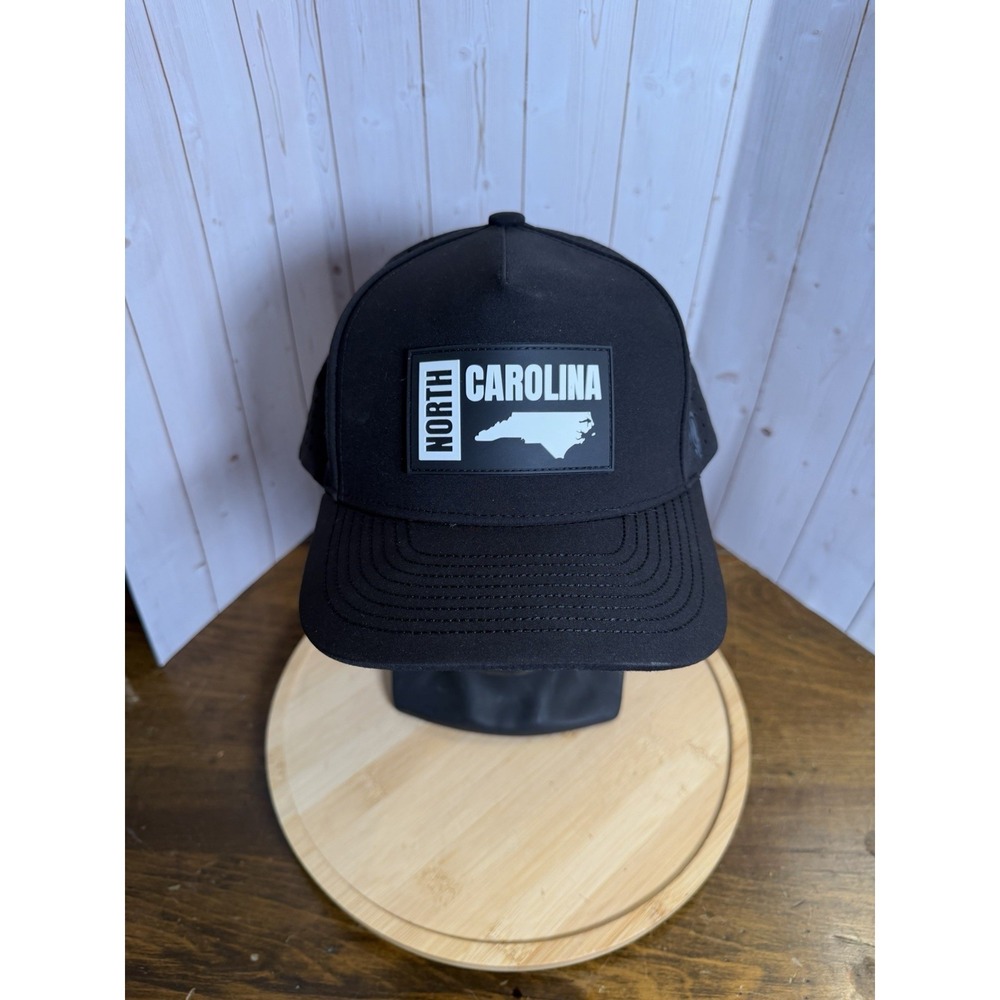 North Carolina Hat Cap Snap Back Black Perforated Trucker Mens Sage Pest Control